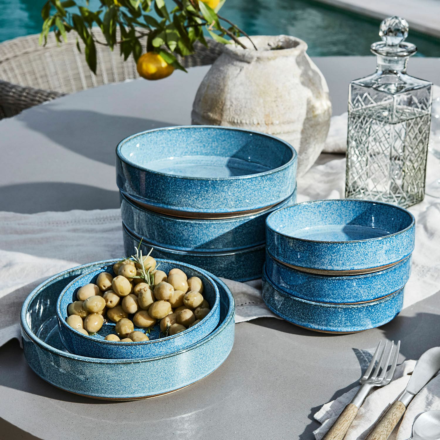 Bord set van 8 Darney