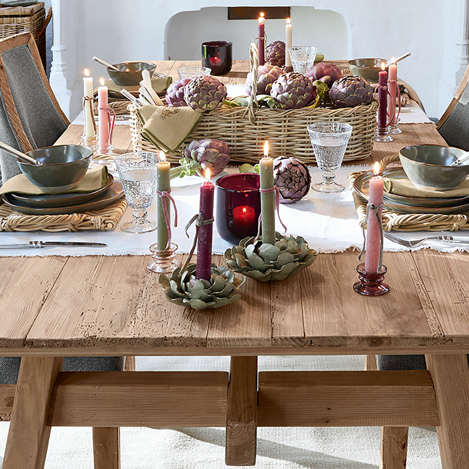 Kaarsenhouder set van 2 Myka