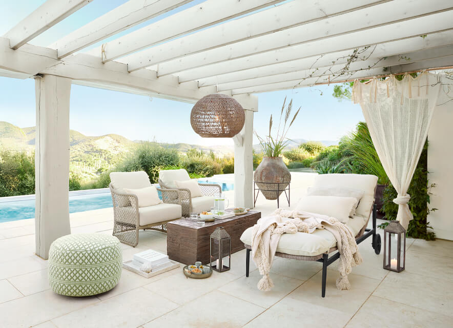 Witte droompergola