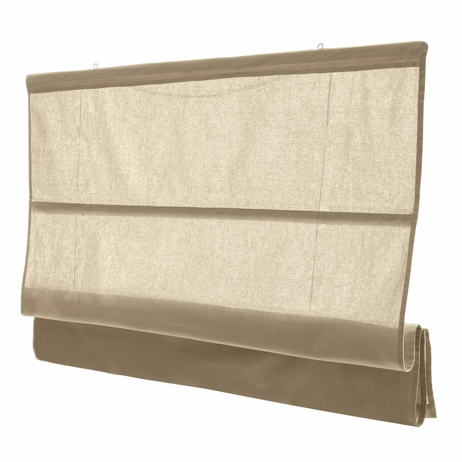 Vouwgordijn Fides Beige stoffen rolgordijn, decoratief raamdecor voor woonkamer of slaapkamer