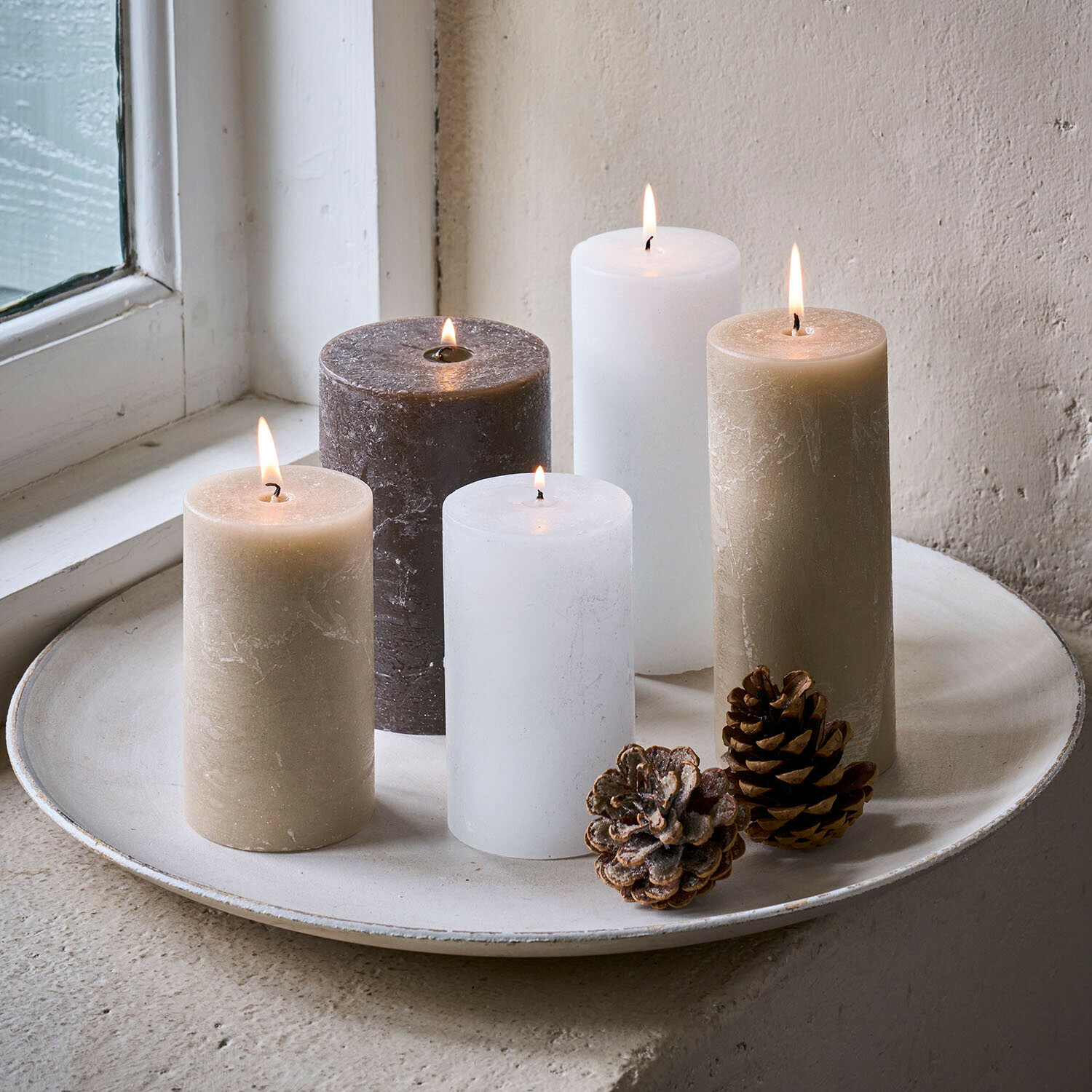 Kaars set van 5 Panagra