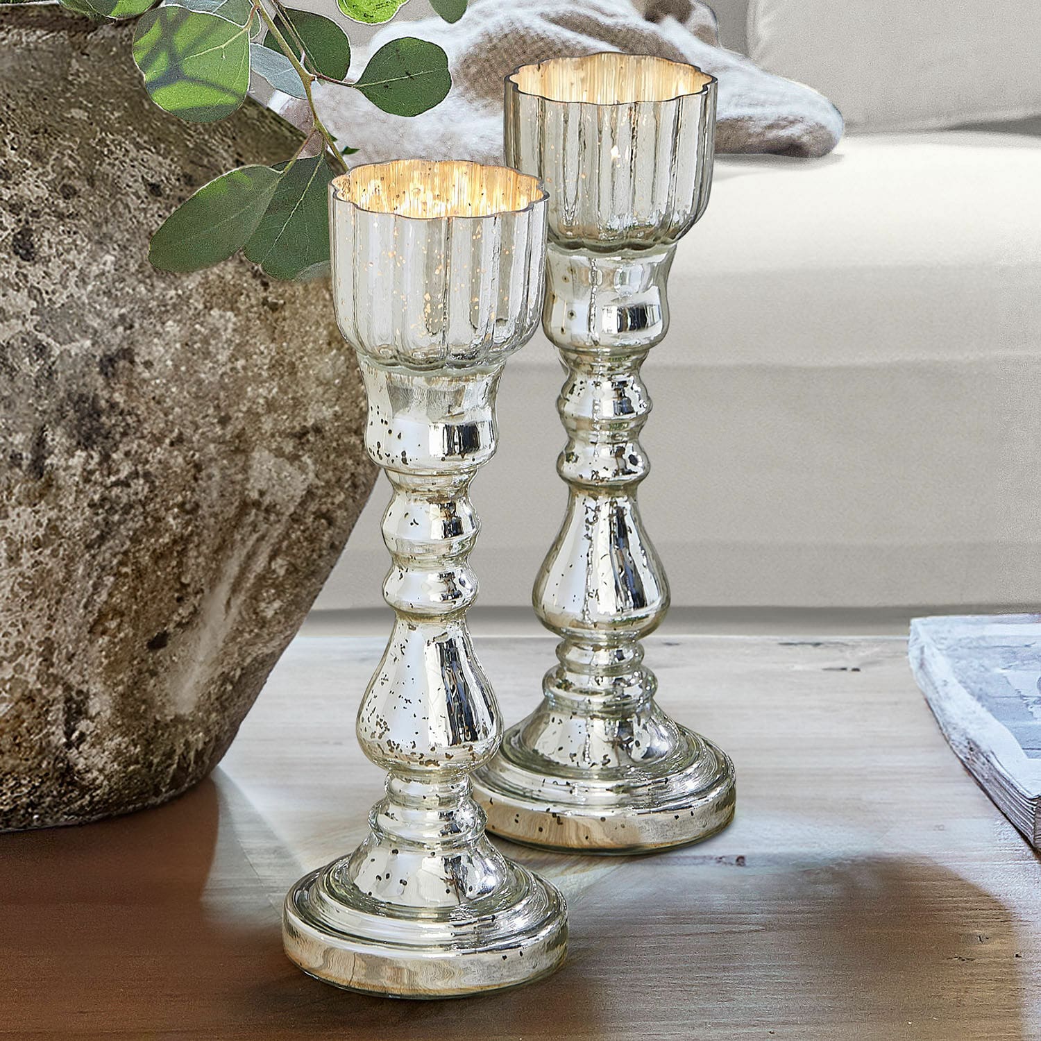 Kaarsenhouder set van 2 Velanor