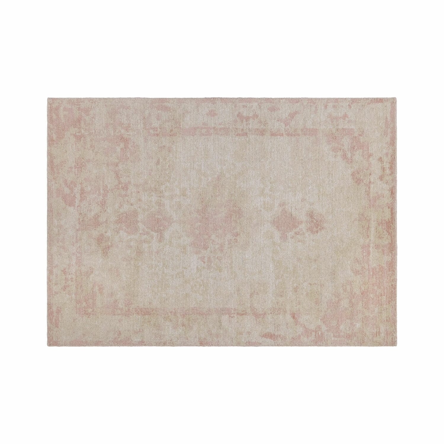 Vloerkleed Zilevax Zachte beige-roze vloerkleed met subtiel vintage patroon voor woondecoratie