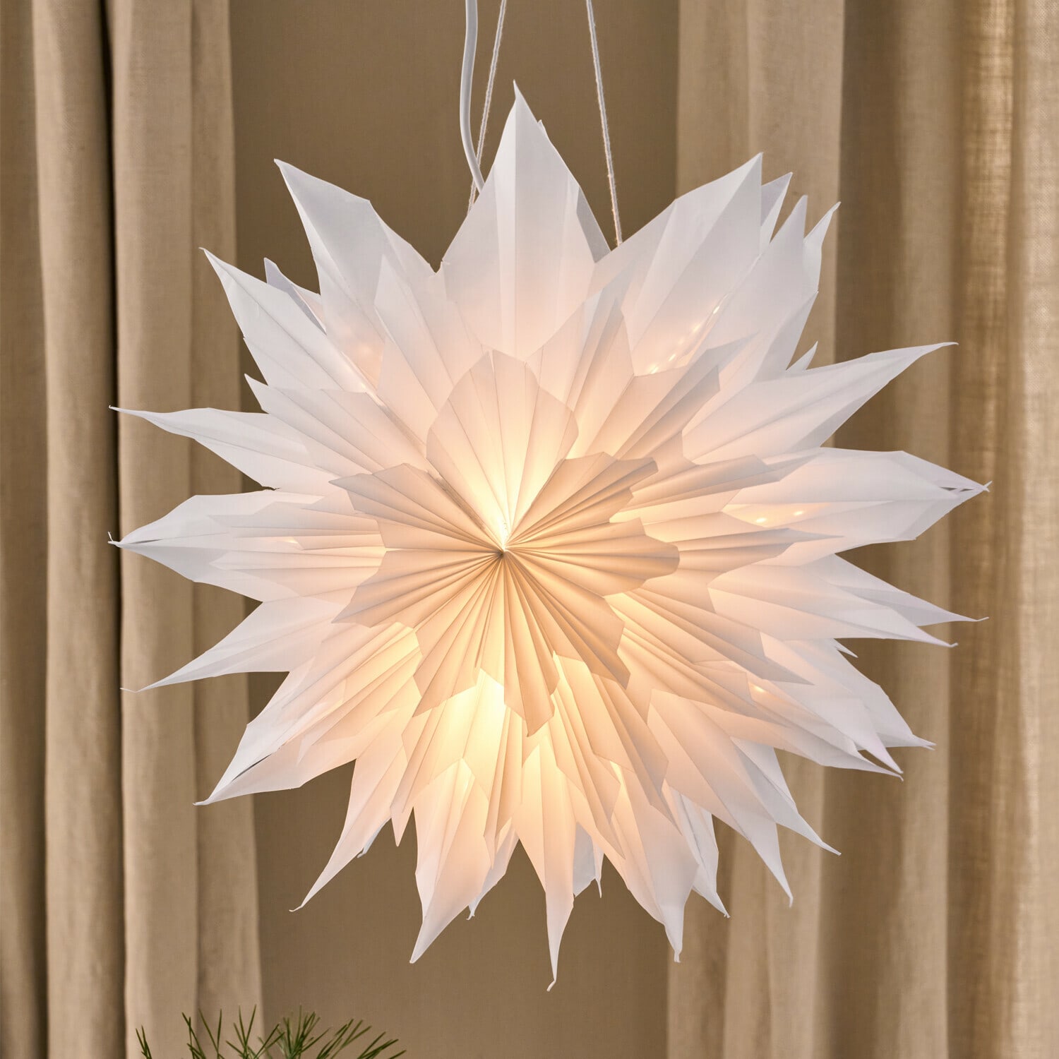 Papieren ster met verlichting Ylmera Papieren ster met verlichting Ylmera