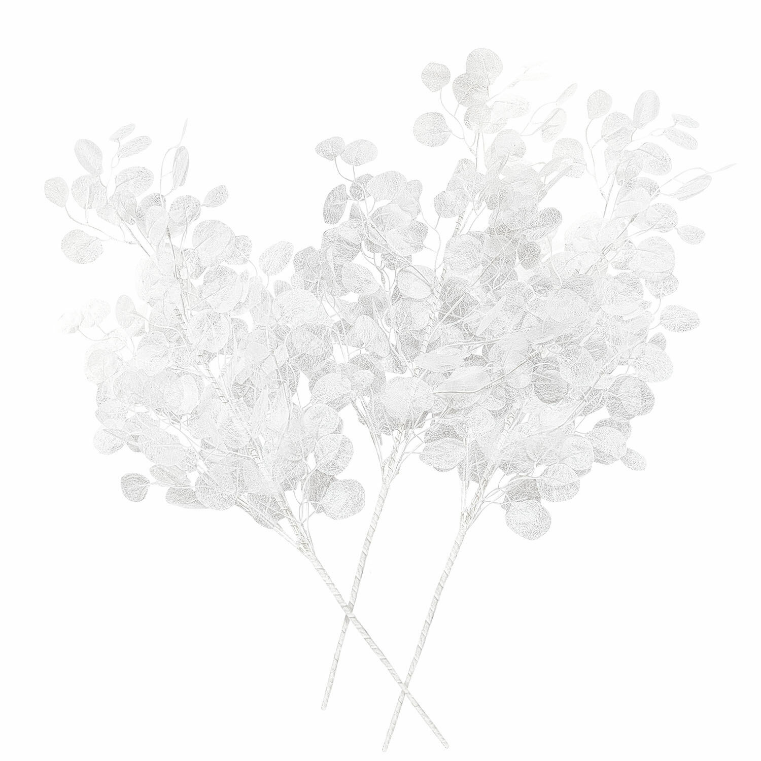 Sierbloem set van 3 Tilly Drie witte kunstmatige eucalyptus takken voor stijlvolle interieurdecoratie