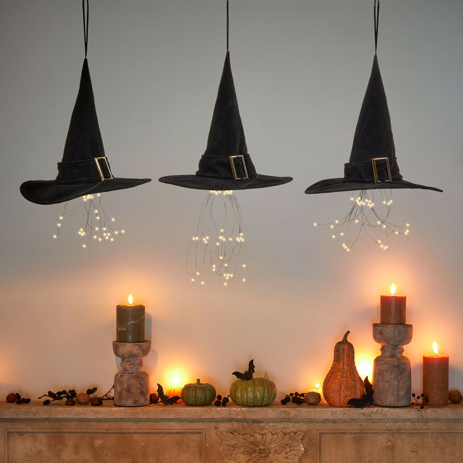 Decoratieve ledhoed set van 3 Elarwyn