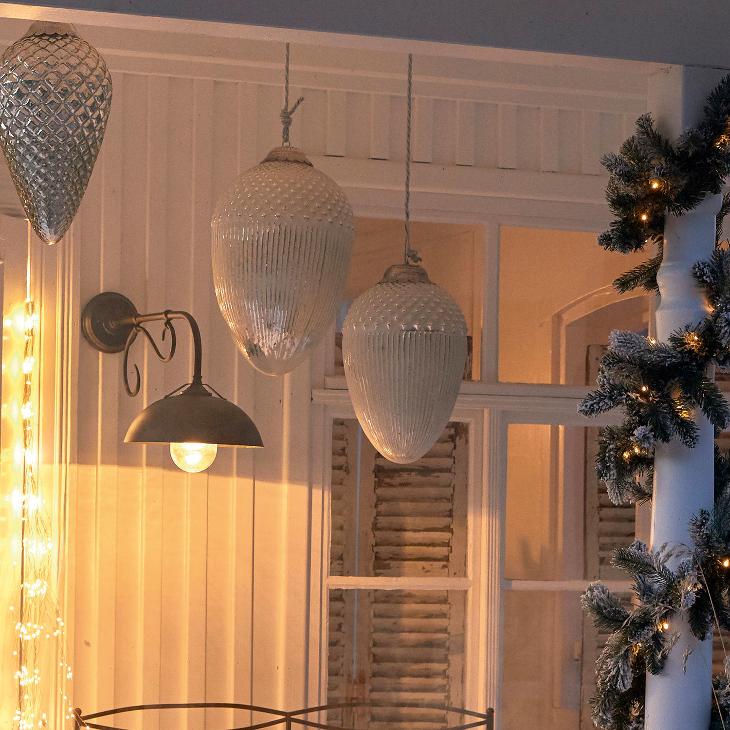 Kerstdecoratie set van 2 Cornailles