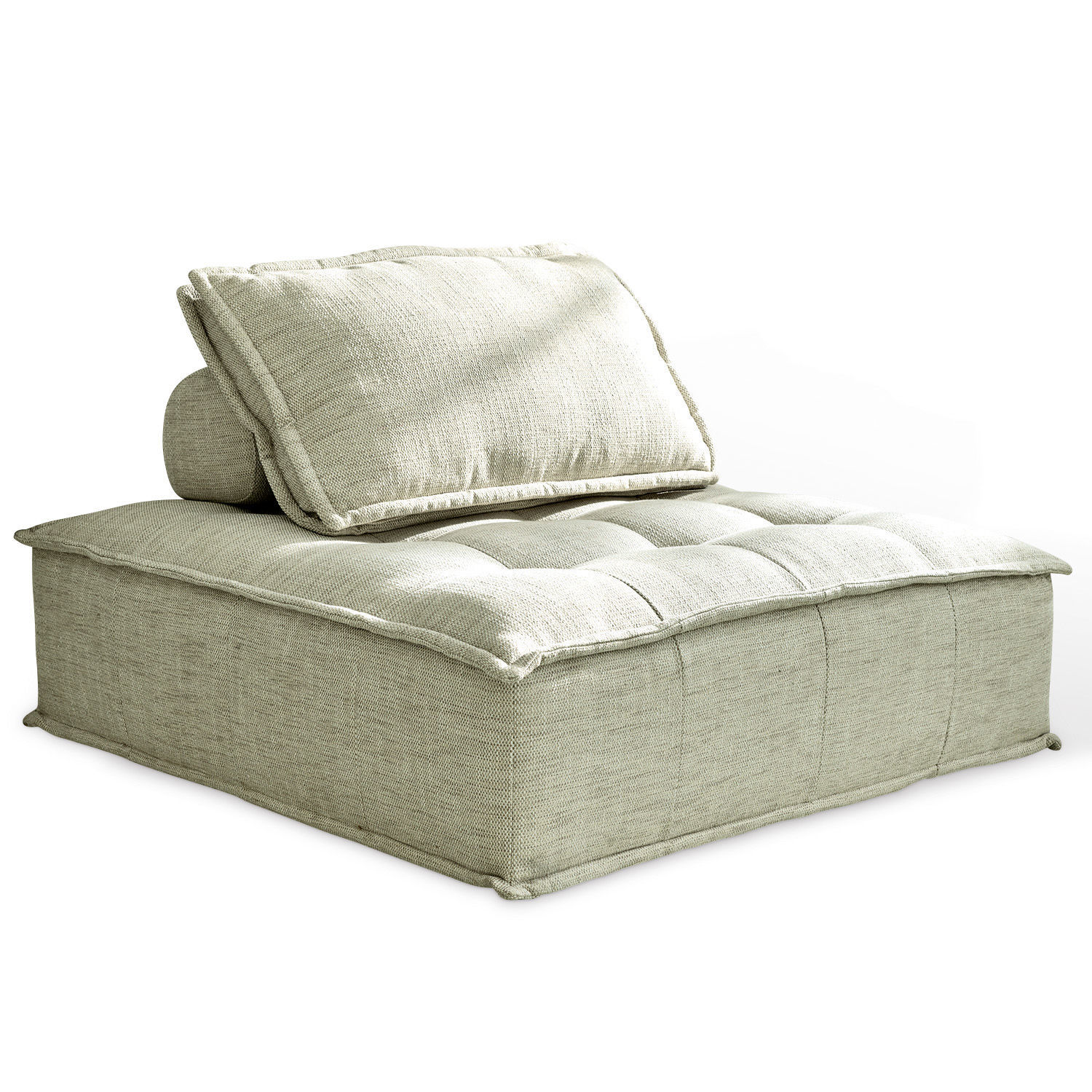 Loungesofa Tesshill lichtgroen van stof, comfortabele zitplaats voor woonkamer, modern meubel