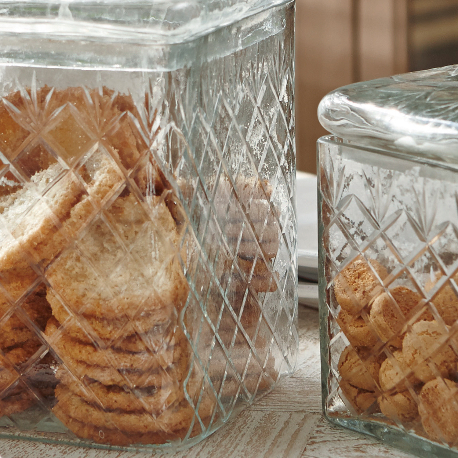 Glazen pot set van 2 Cherie