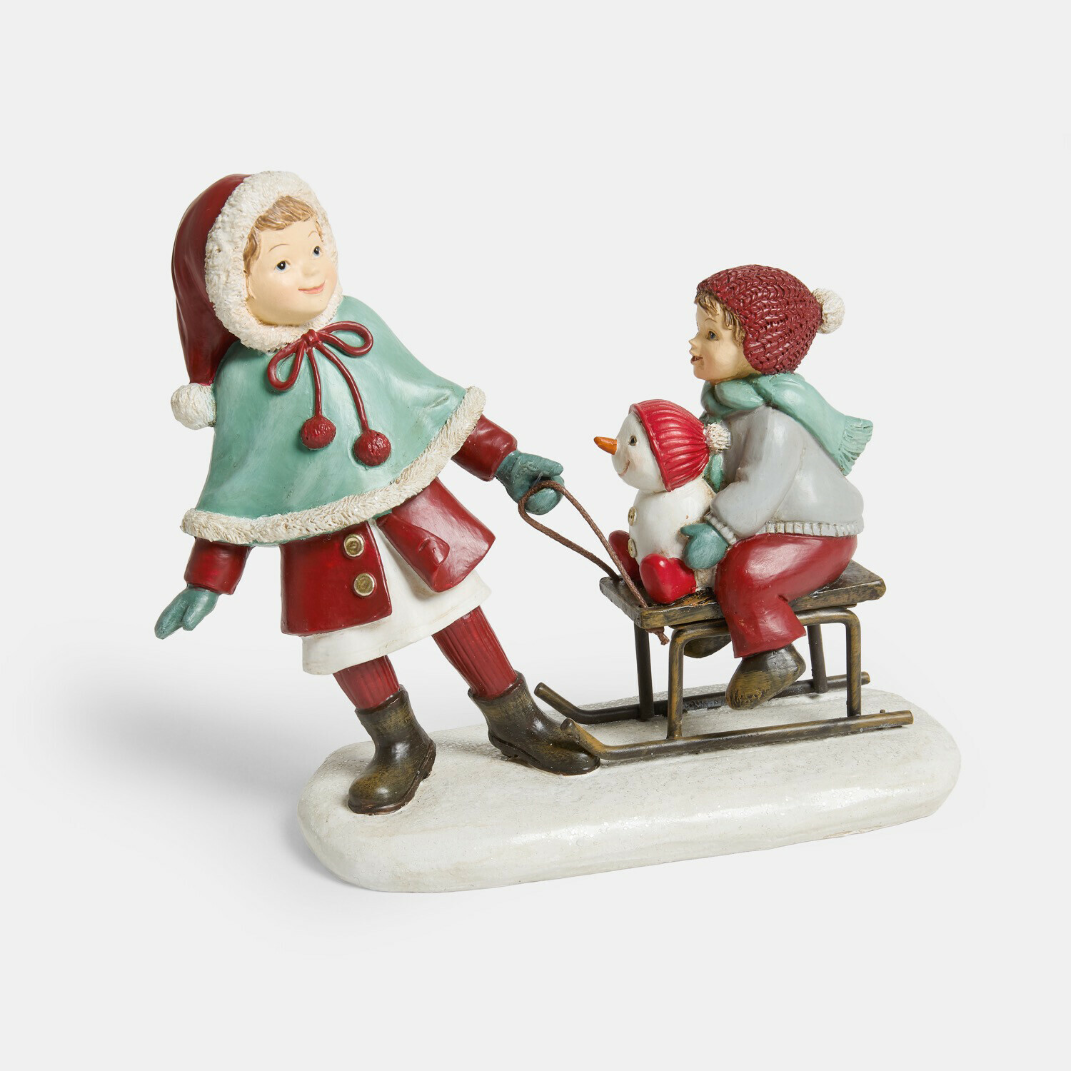 Decoratieve kindjes met slee Petitnid