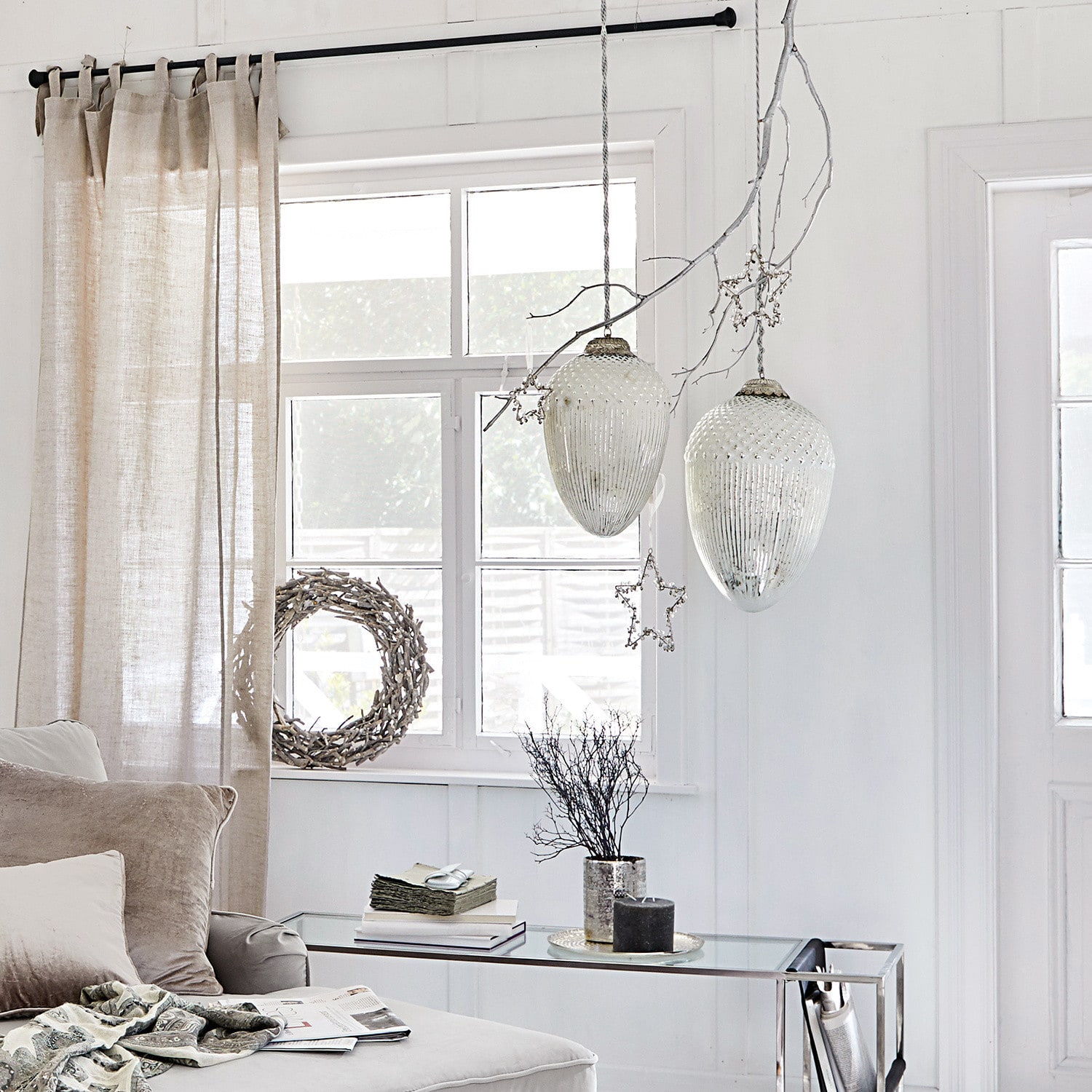 Kerstdecoratie set van 2 Cornailles