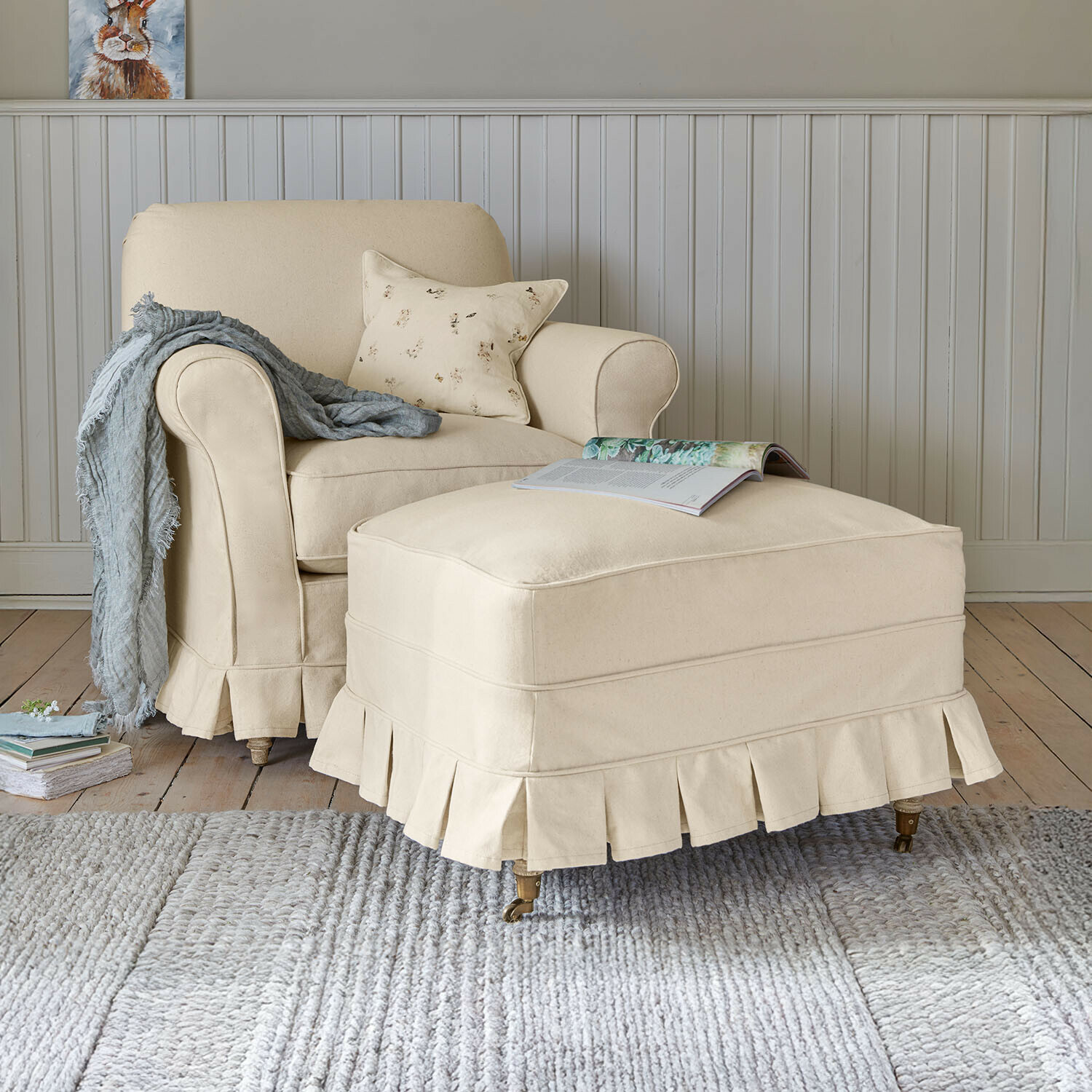 Fauteuil met hocker Dawnmere