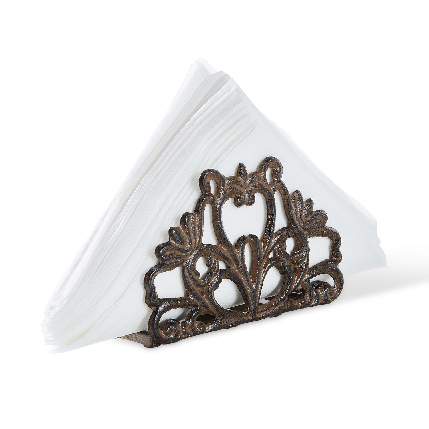 Servethouder Plesnois Metalen bruine servethouder met decoratief patroon, perfect voor tafeldecoratie