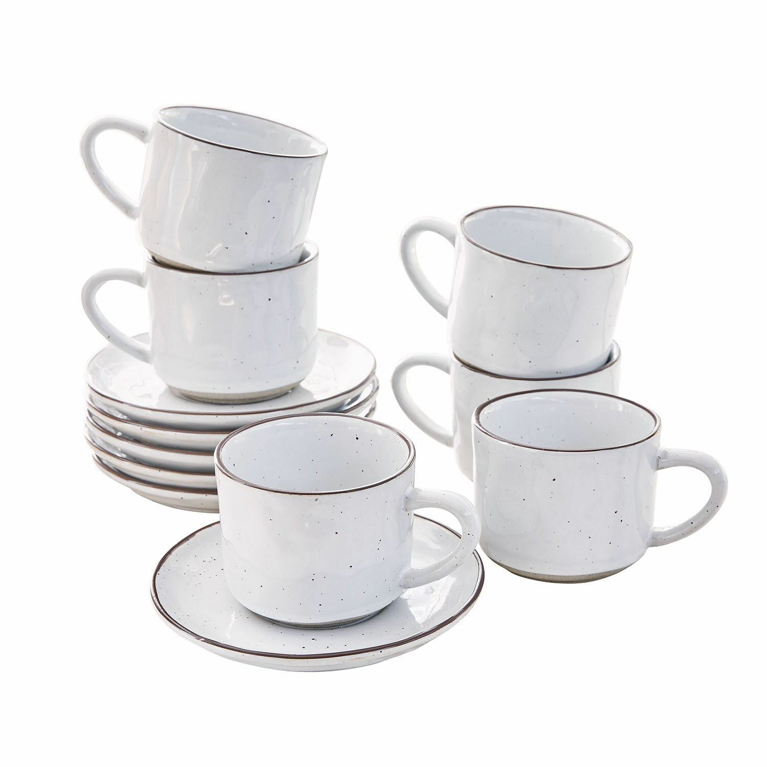 Espressokopje en schoteltje set van 6 Biarré