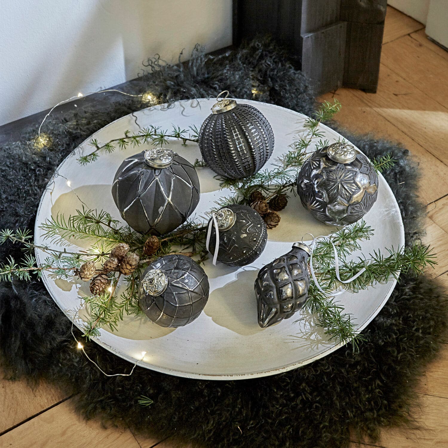 Kerstversiering set van 6 Villeurs