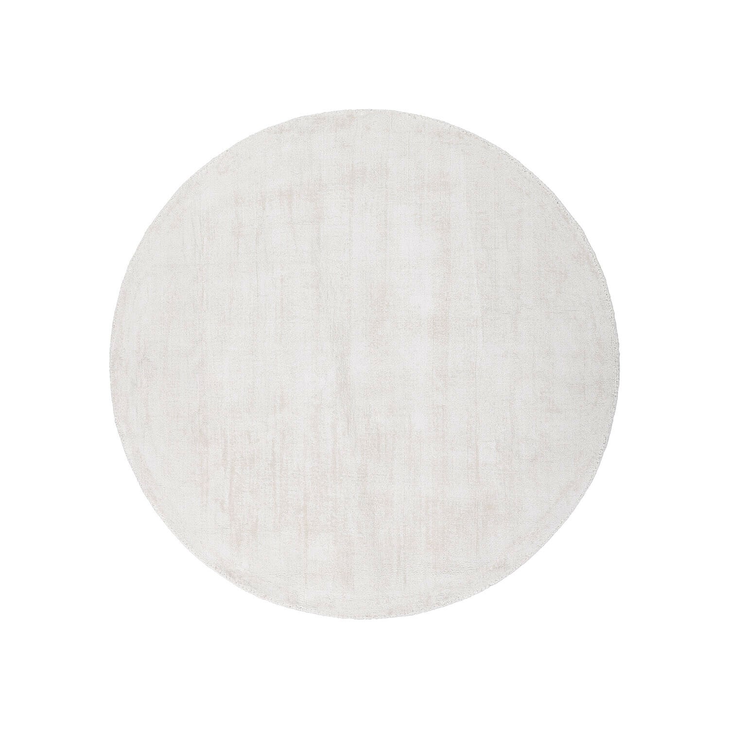 Vloerkleed Mariselle Ronde lichtbeige vloerkleed van zacht materiaal, geschikt voor moderne interieurs