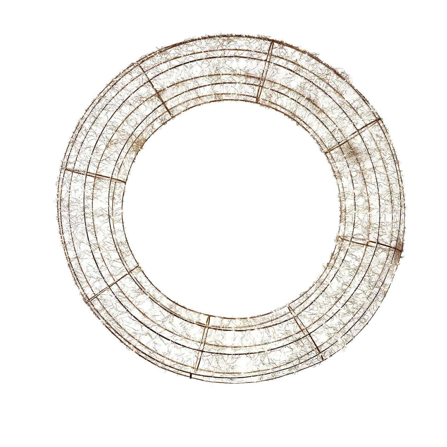 Ledkrans Raviyah Ronde decoratieve krans van metalen frame met witte LED-lichtjes voor binnen en buiten