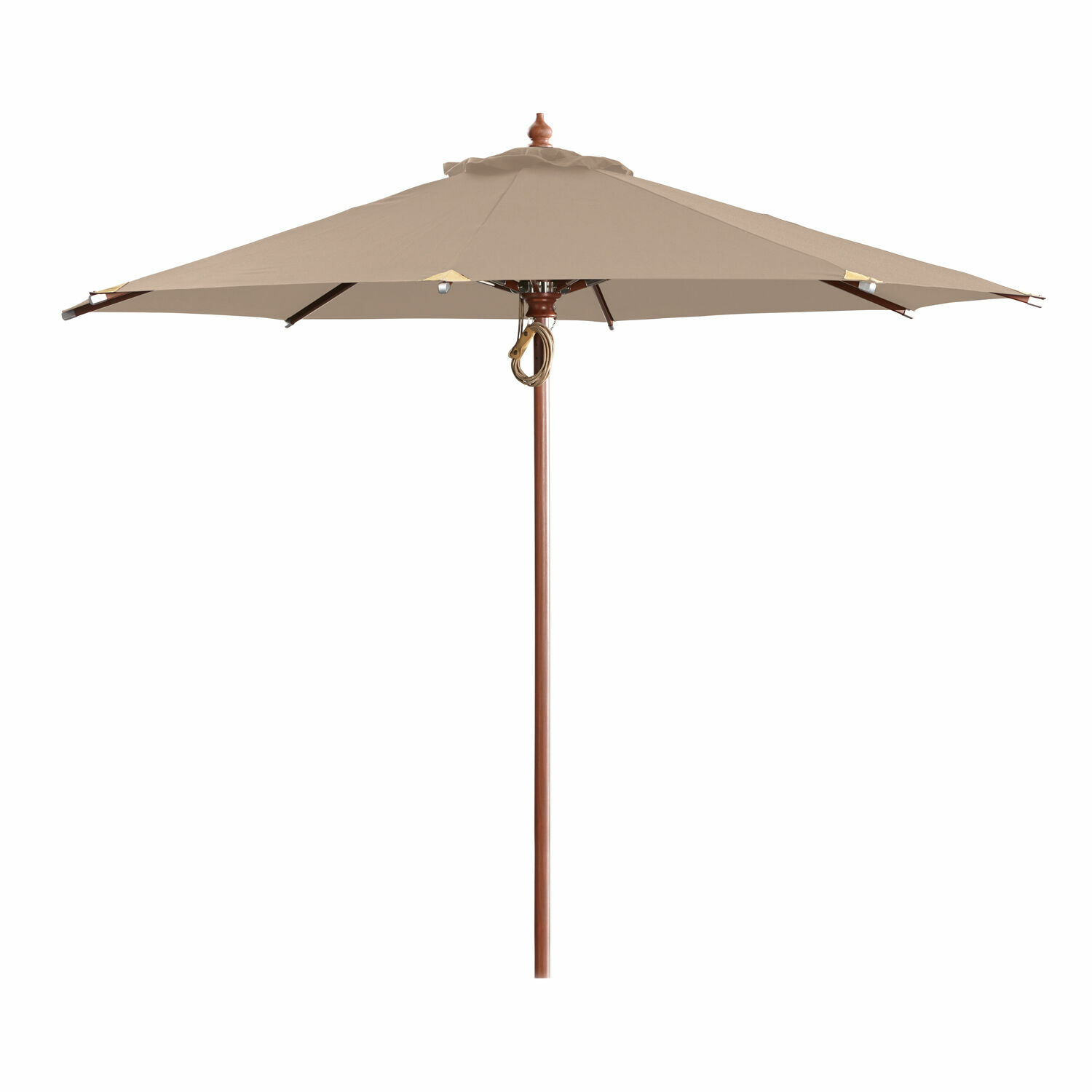 Parasol Brent Beige tuinparasol met houten frame, weerbestendige stof voor buitengebruik