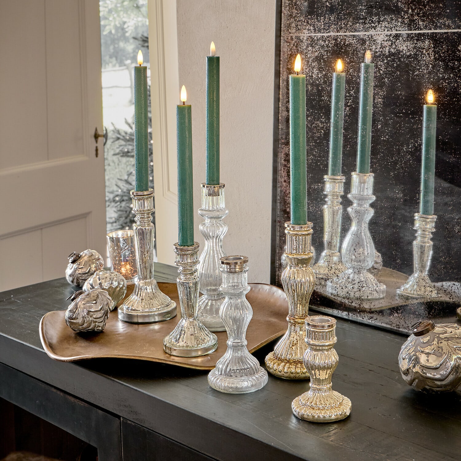 Ledstaafkaars set van 4 Eldsora