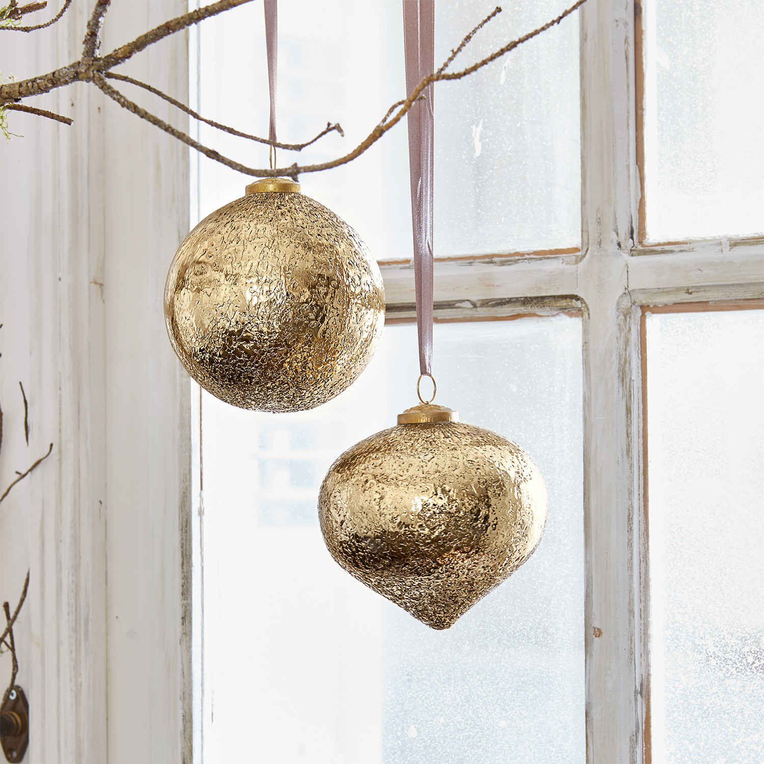 Kerstversiering set van 2 Goldie