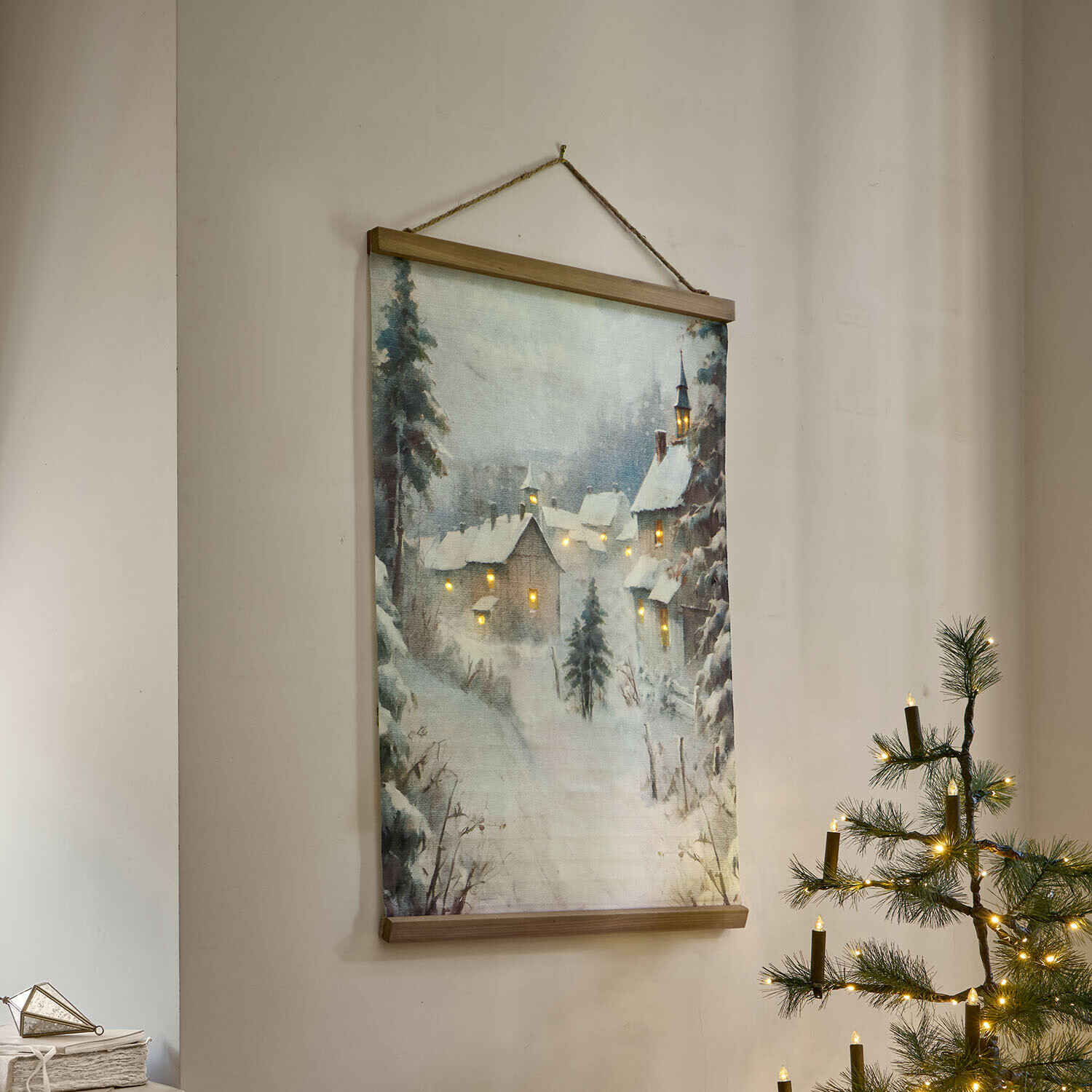 Wandafbeelding met ledverlichting Eirikholt