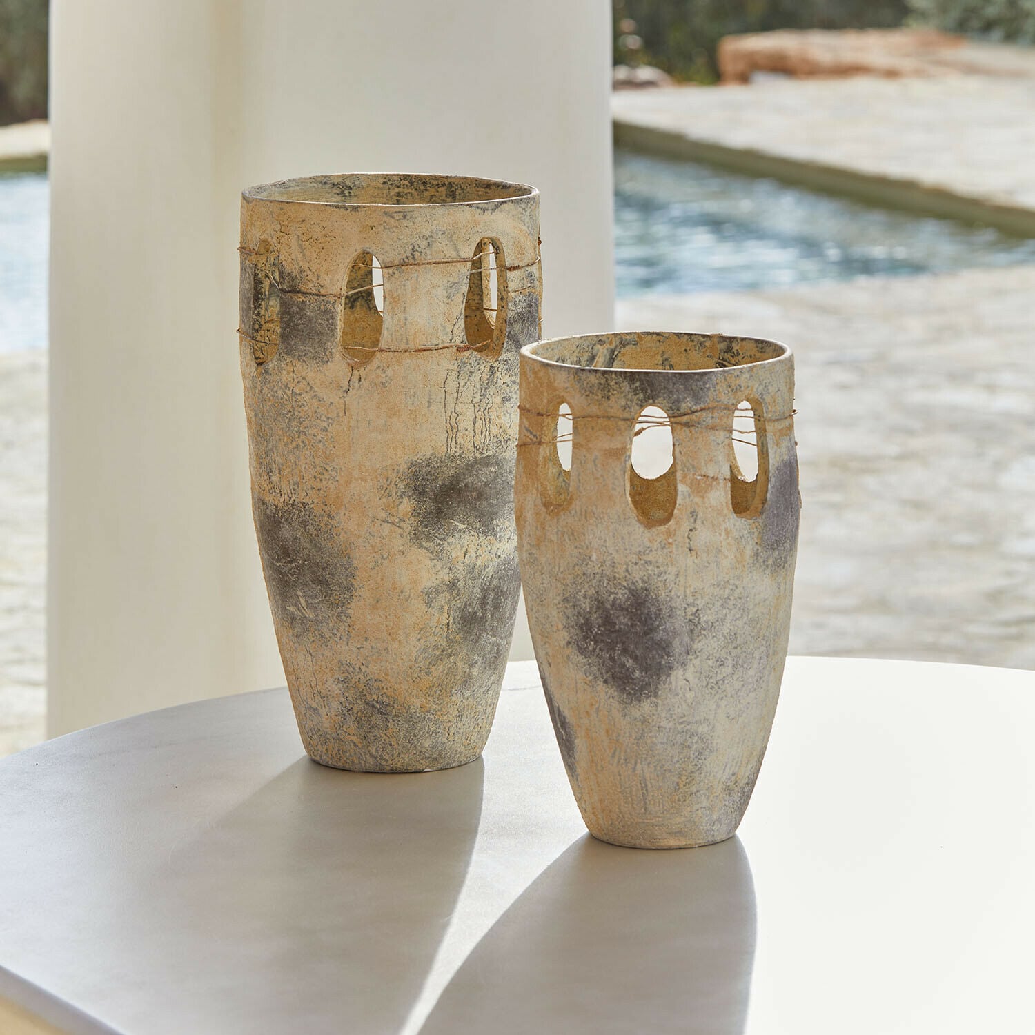 Vaas set van 2 Delunas