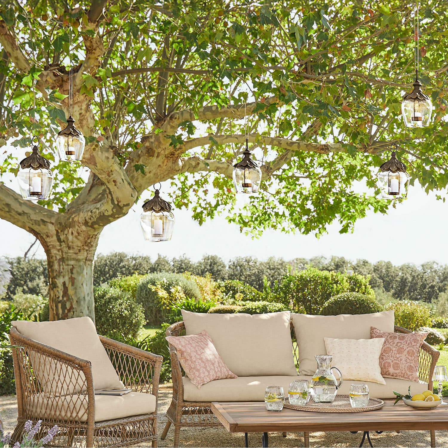 2-delige set hanglantaarns Tourillan