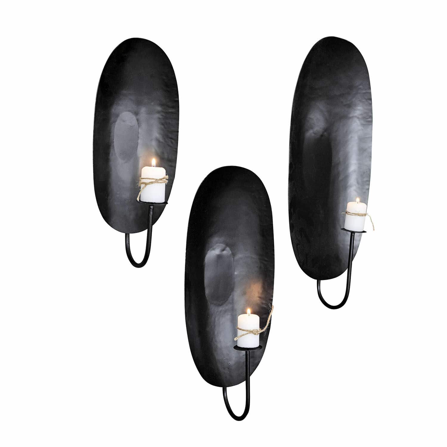 Wandkaarsenhouder set van 3 Lappion
