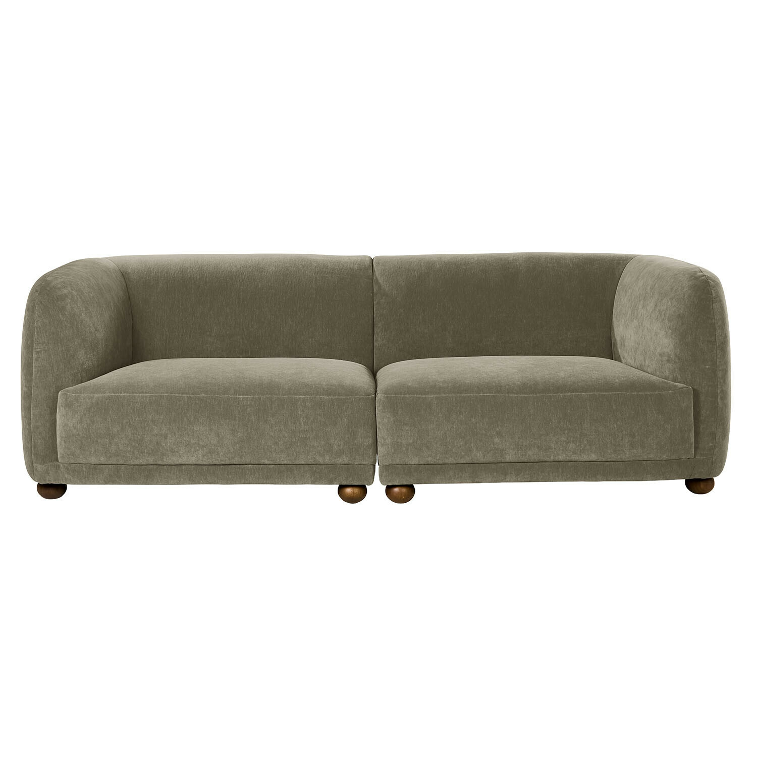 Bank Scintillique in olijfgroene stof, modern en comfortabel meubel voor woonkamer