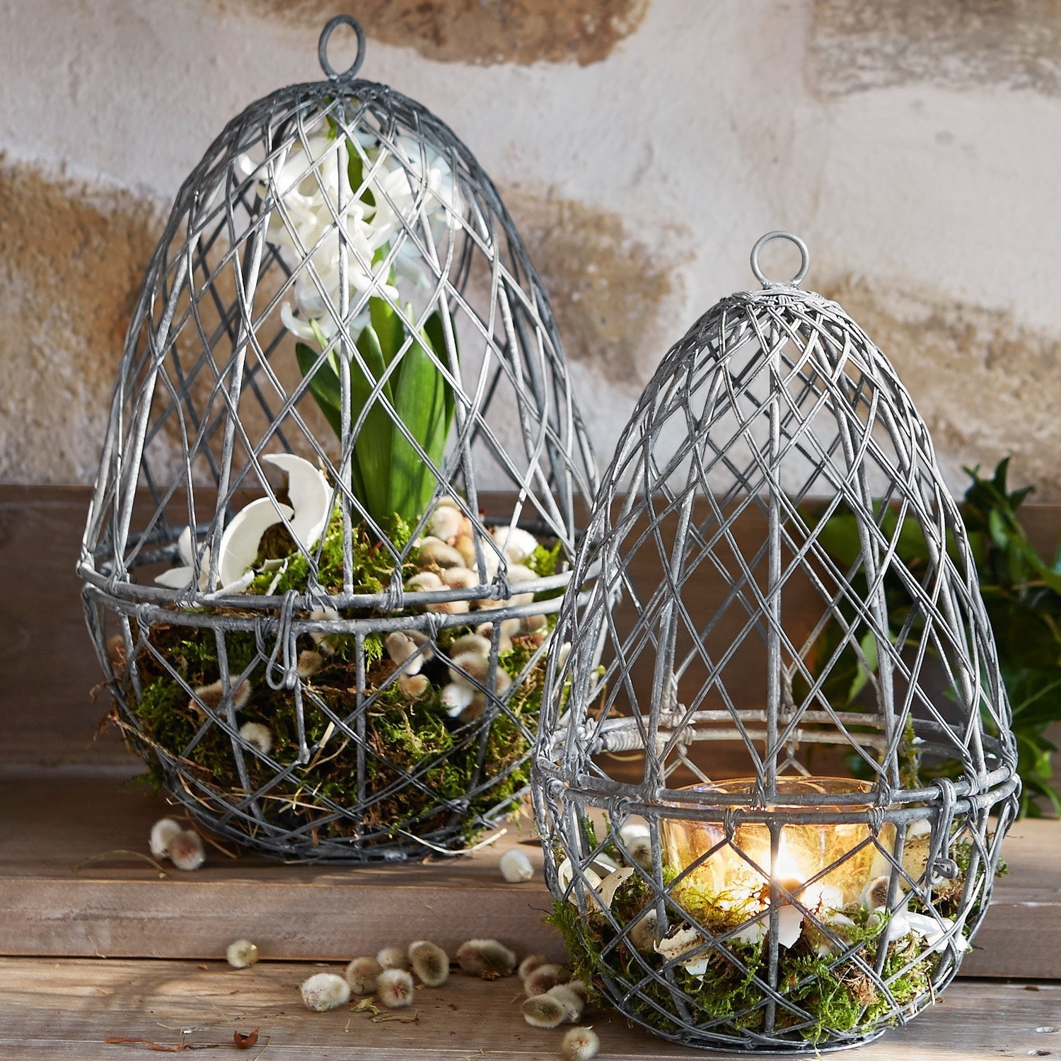 Eivormige plantenpot, set van 2 Ayon