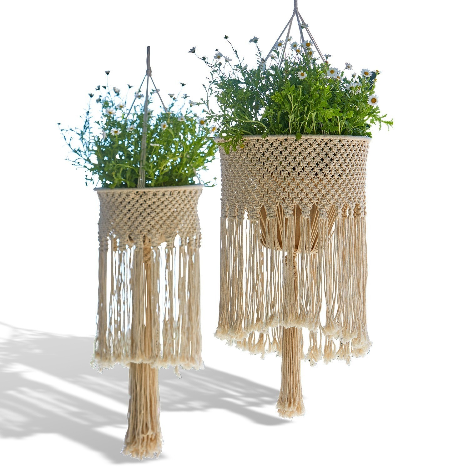 Ophangset van 2 voor bloempotten Boho