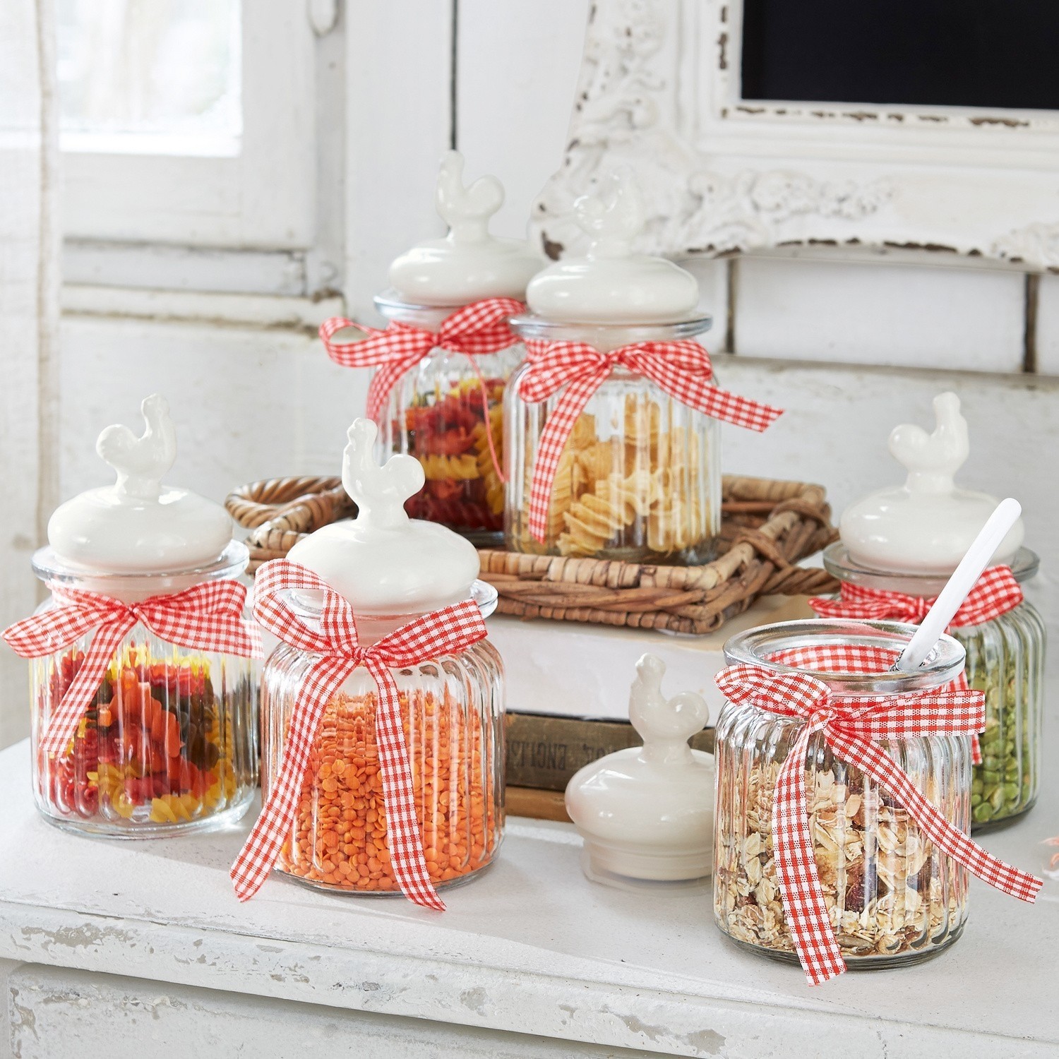 Glazen voorraadpot set van 6 Rocio