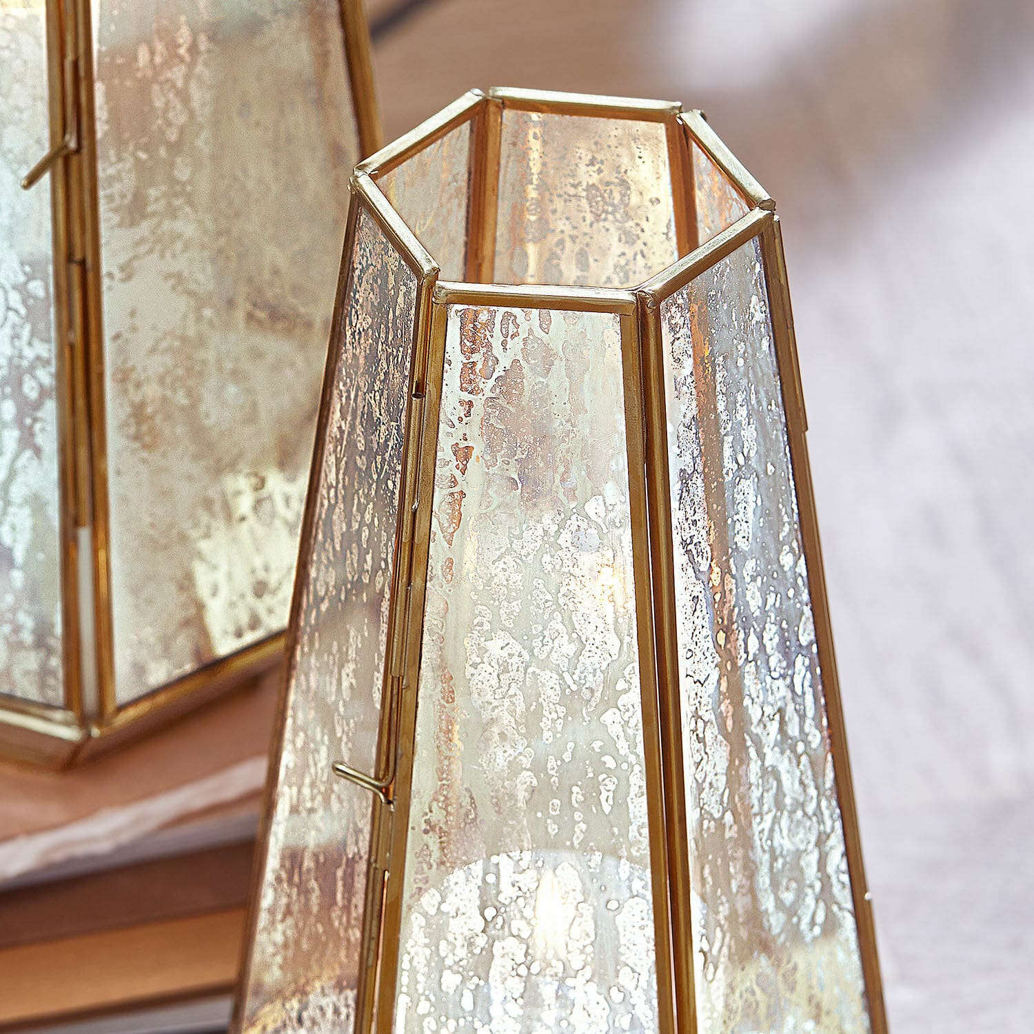 Windlicht set van 2 Mouniza
