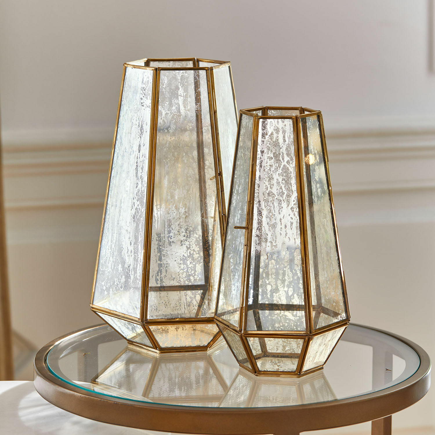 Windlicht set van 2 Mouniza