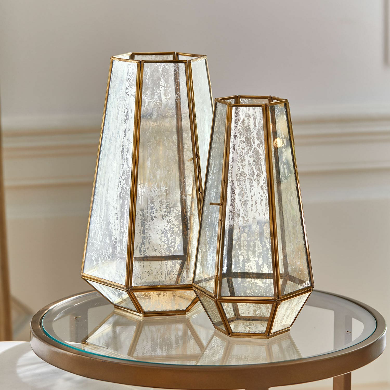 Windlicht set van 2 Mouniza