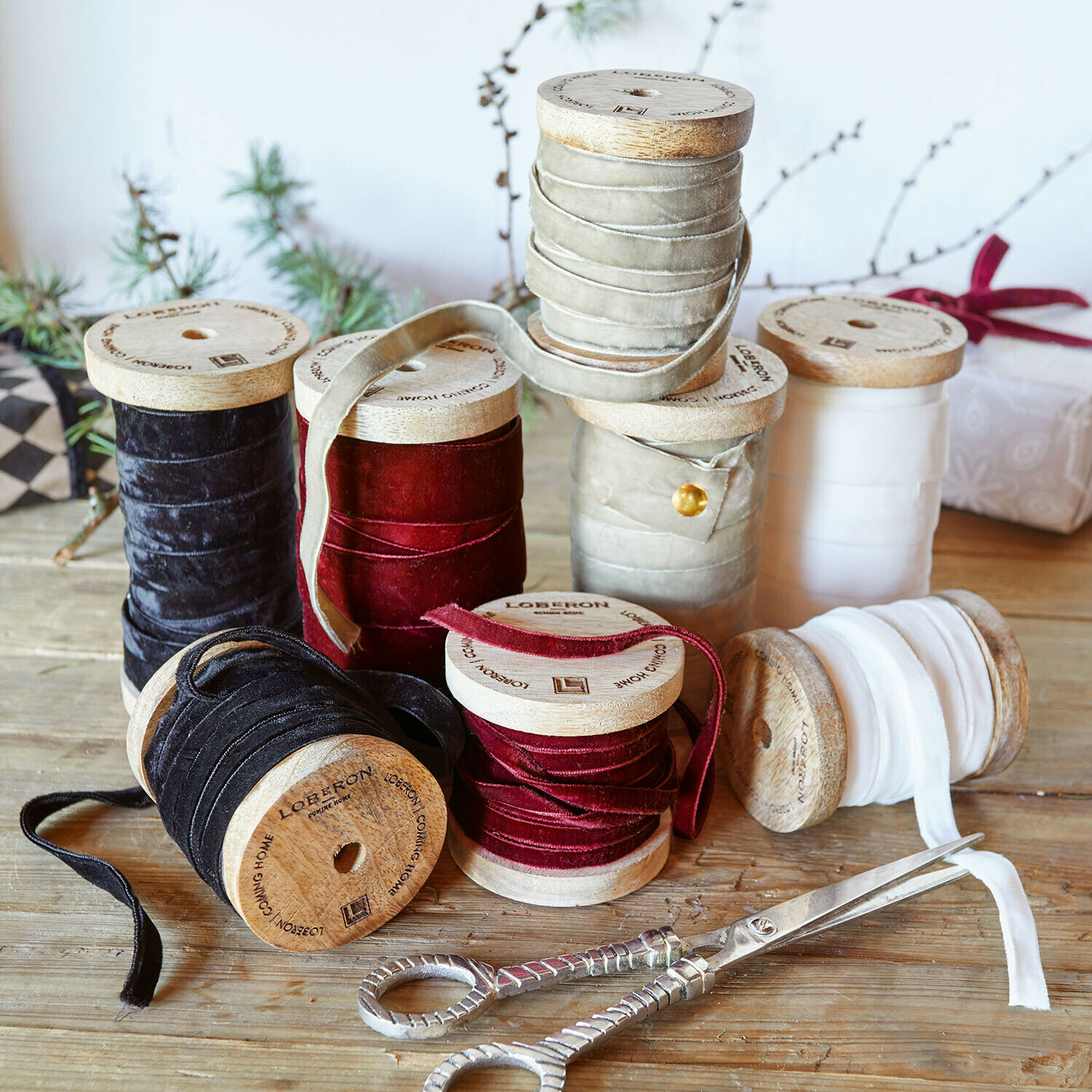 Fluwelen lint set van 2 Liandis