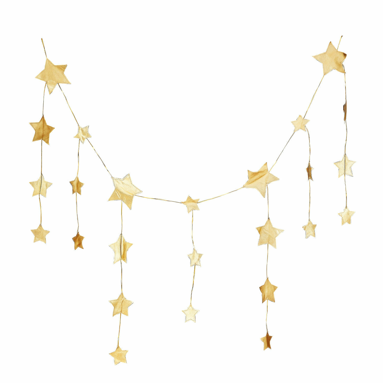Guirlande Étoilin Decoratieve stoffen slinger met gouden sterren voor feestelijke binnenhuisdecoratie