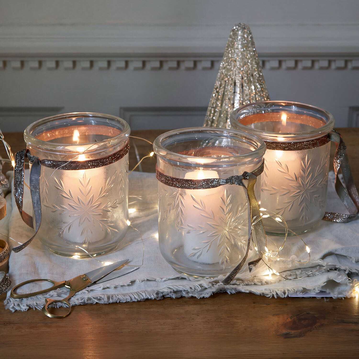 Windlicht set van 3 Selhild