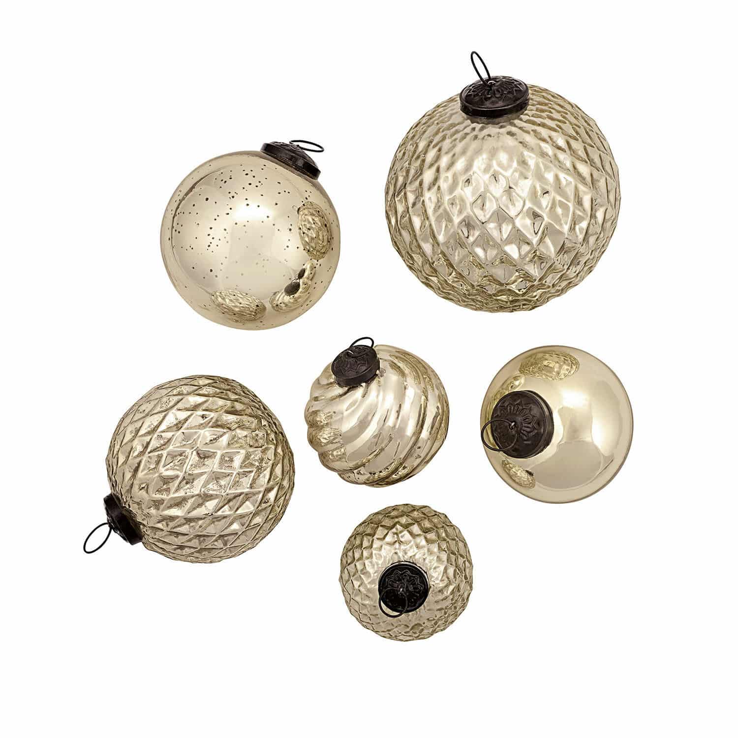 Kerstversiering, set van 6 Lyas