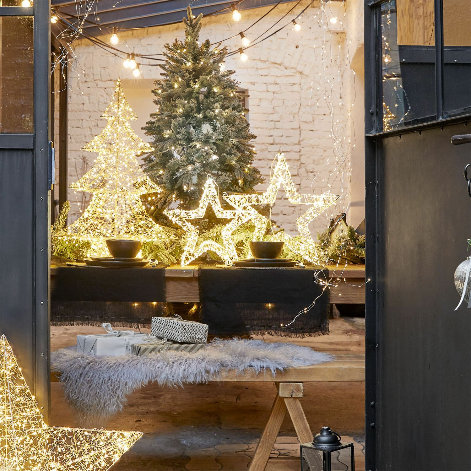 Ster met ledlampjes set van 2 Veralisse