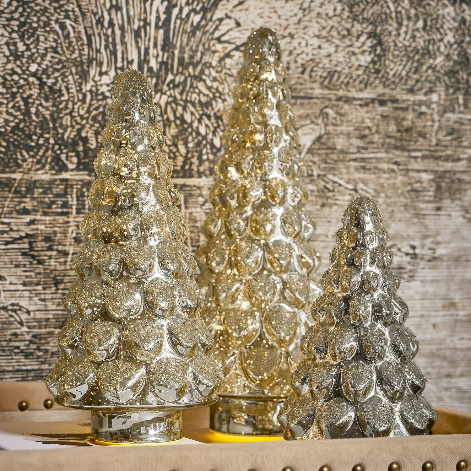 Ledkerstboompje set van 3 Brévaline