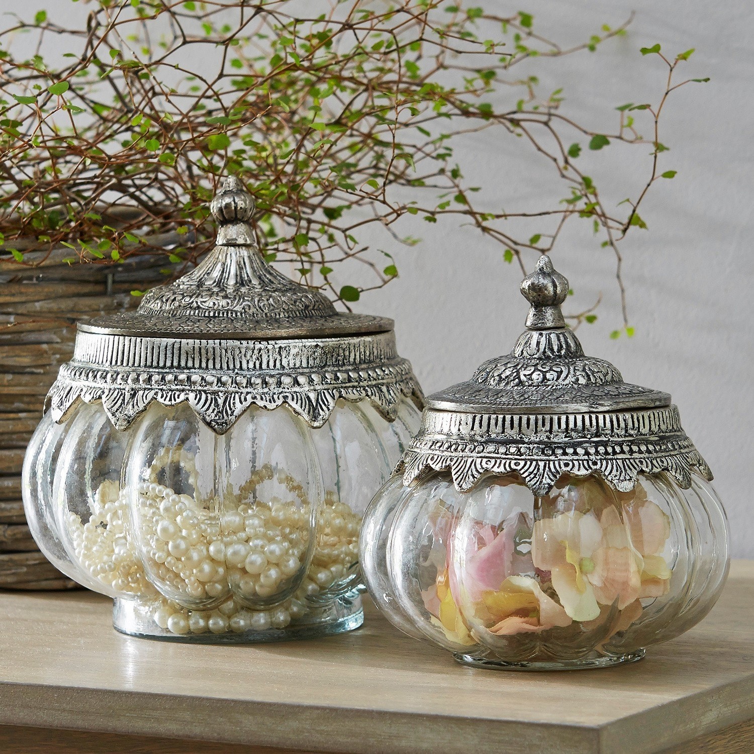 Glazen pot set van 2 Madelon