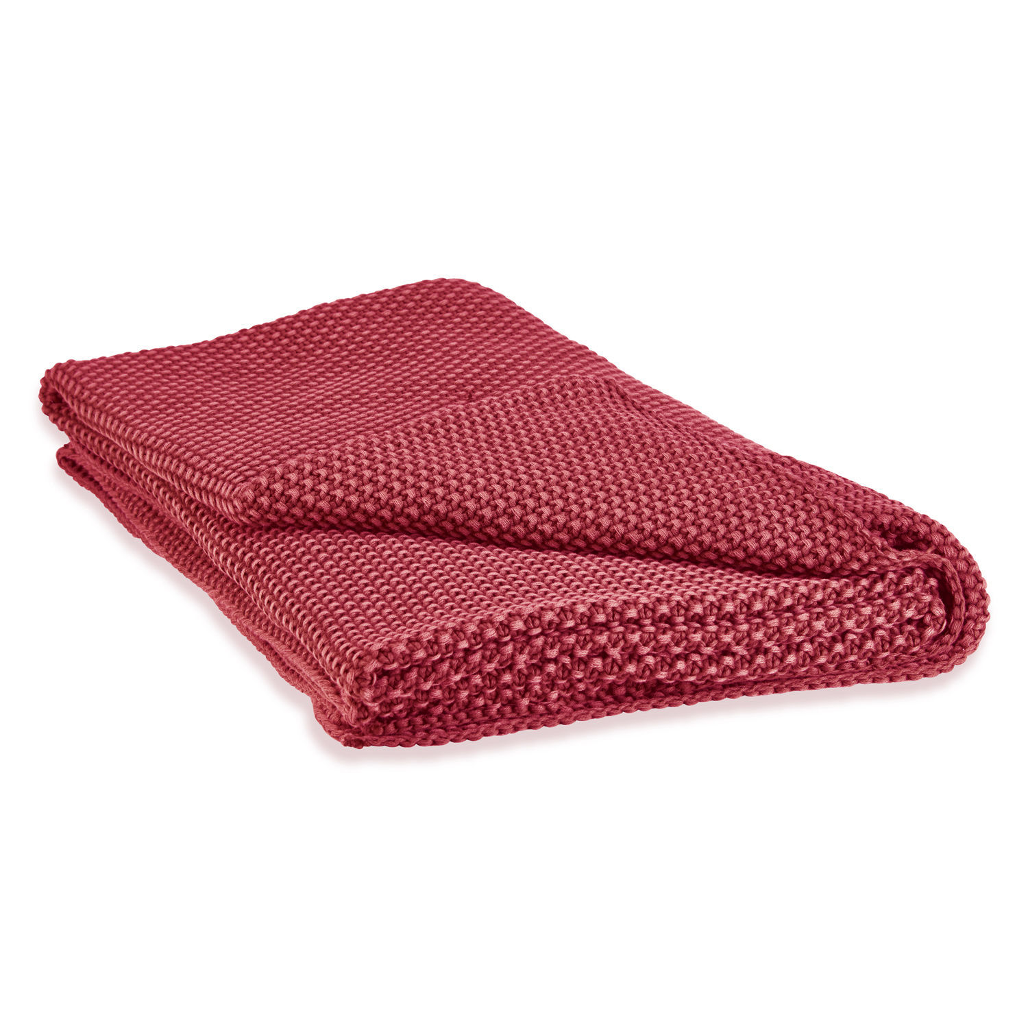 rood Rode Amberley plaid van zachte brei, ideaal voor gezellige woonruimtes en huisdecoratie