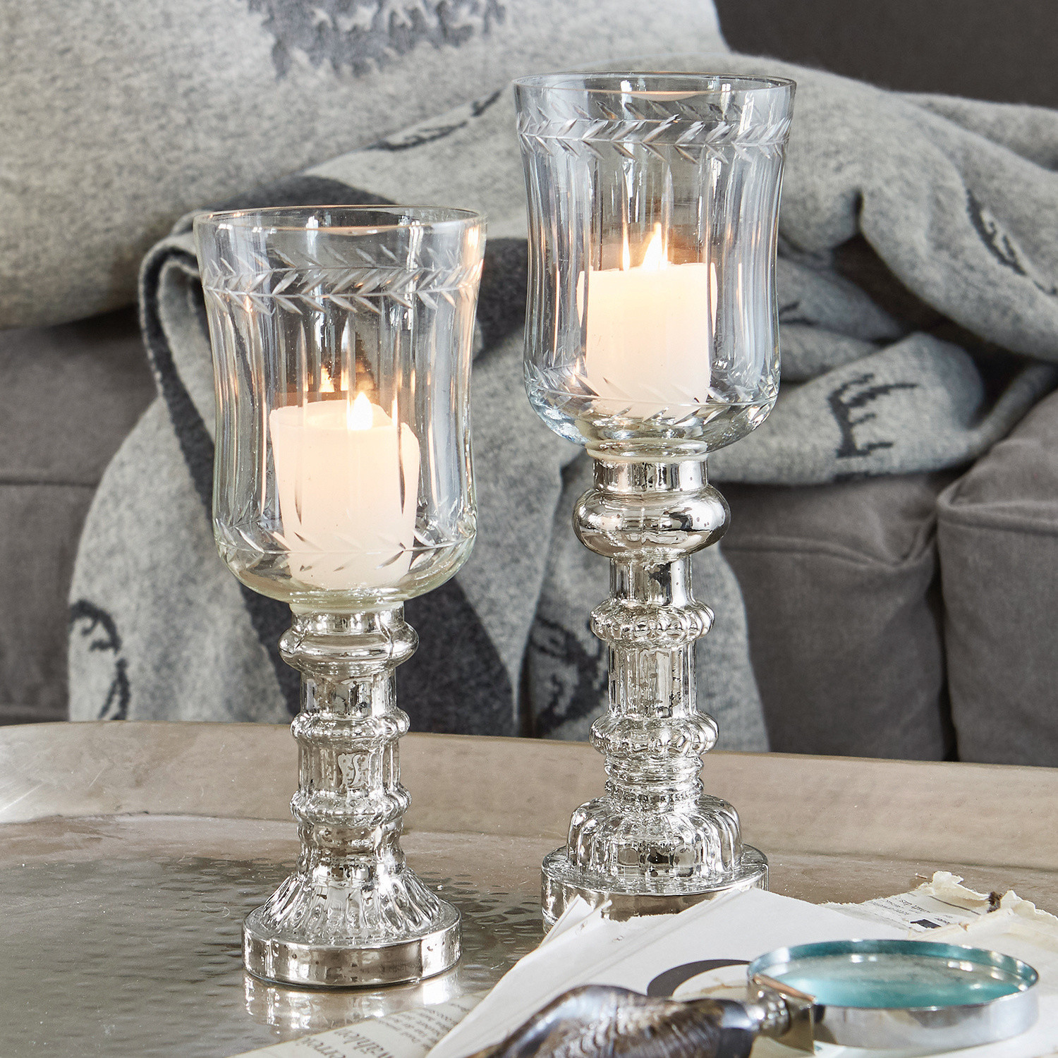 Windlicht set van 2 Ely