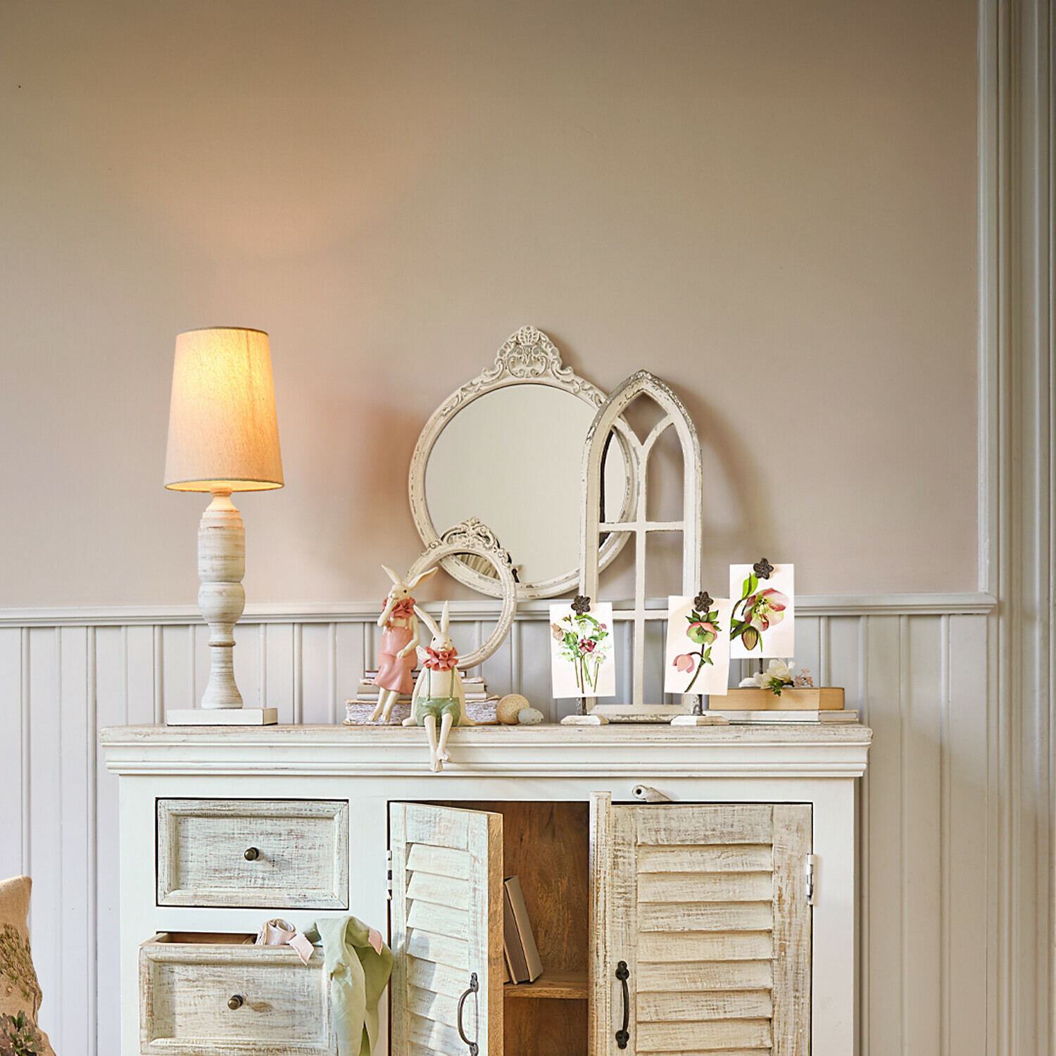 Spiegel met siervenster set van 3 Morilev