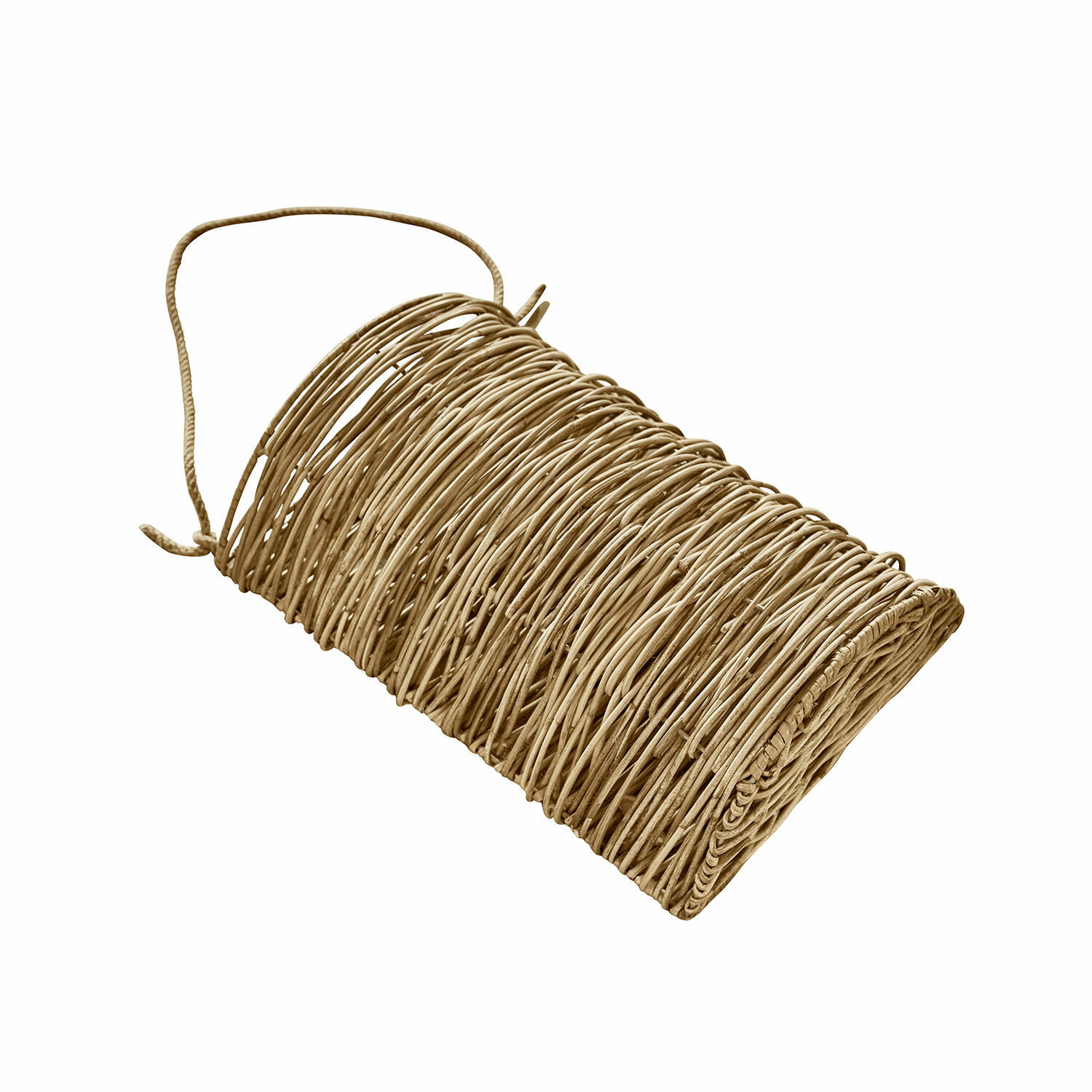 Mand Brantwood Natuurlijke beige rieten lantaarn met handvat, geschikt voor binnen- en buitendecoratie