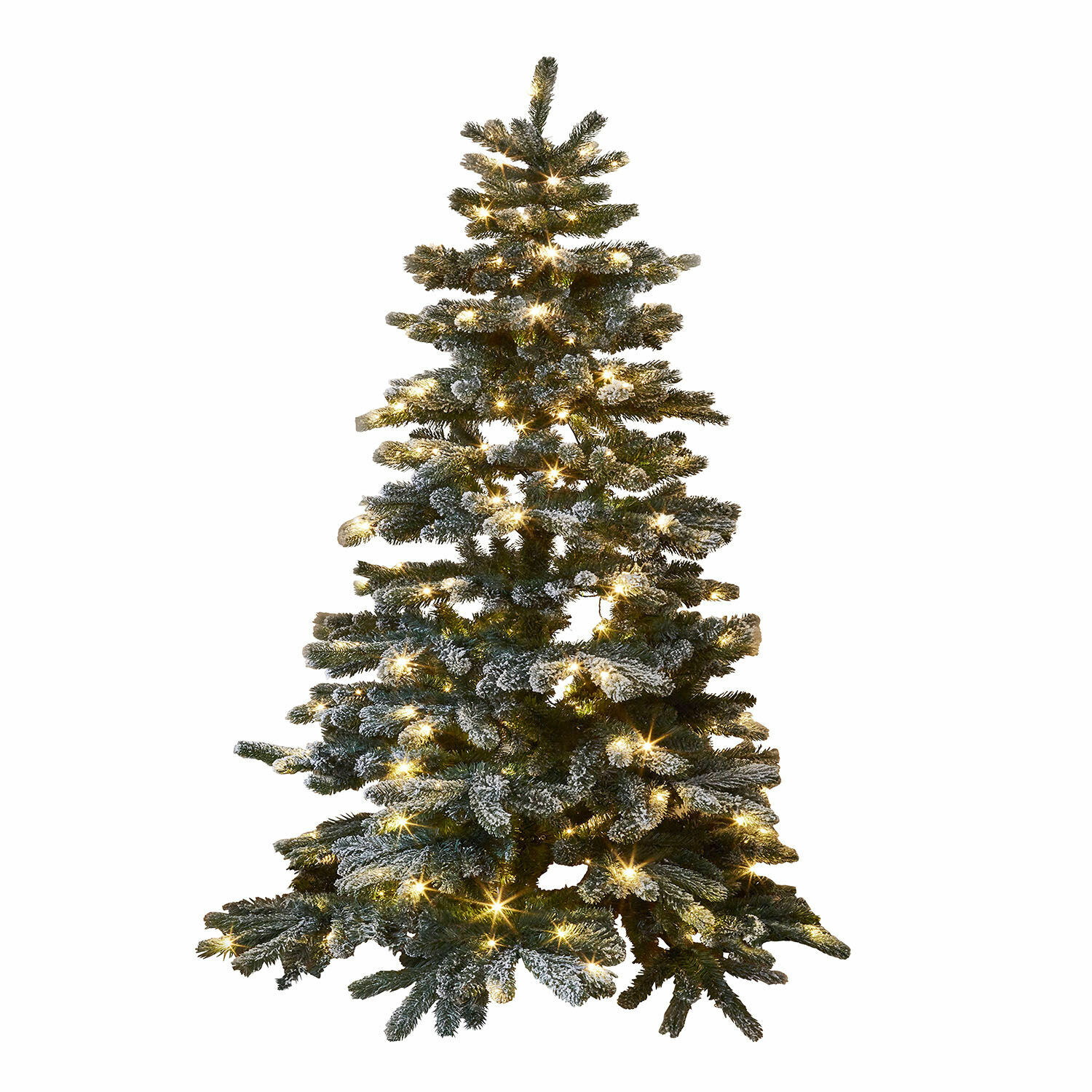 Kerstboom Mannier Kunstkerstboom met besneeuwde takken en warme LED-lichtjes voor feestelijke decoratie