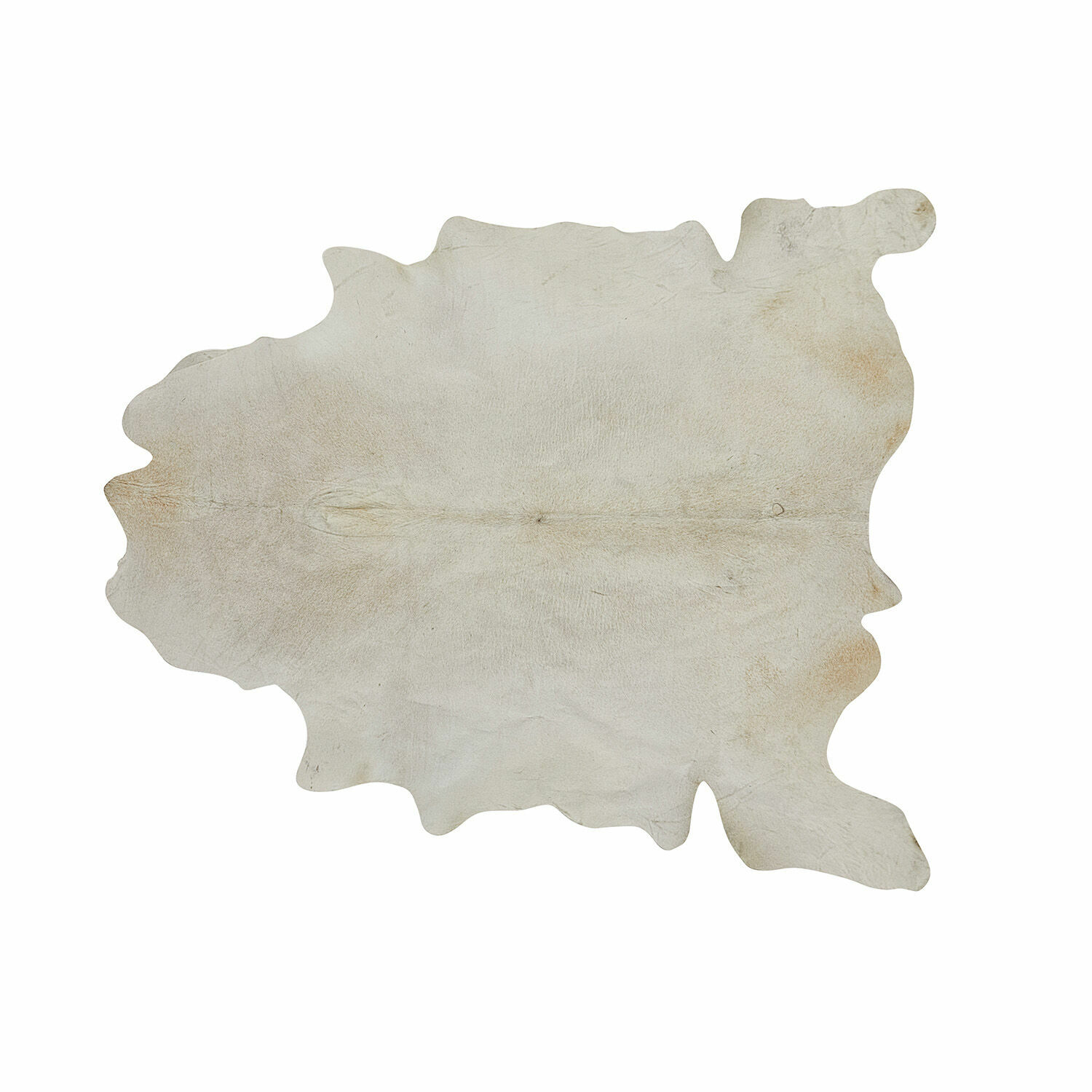 Vloerkleed koeienhuid Edward Natuurlijke witte rundvacht met onregelmatige vorm, materiaal voor decoratie en ambacht
