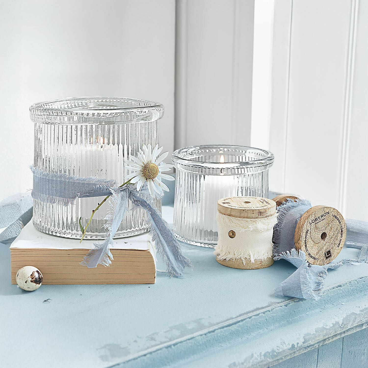 Windlicht set van 2 Naisette