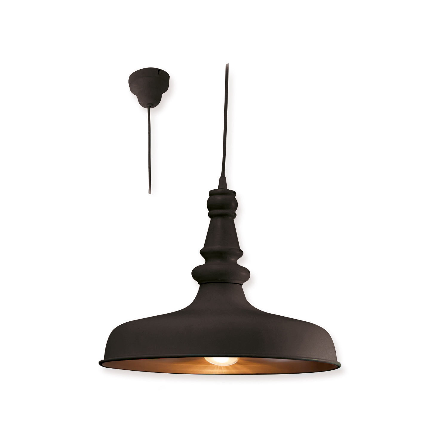 zwart Zwarte Camryn hanglamp van metaal, moderne verlichting voor woonkamer en keuken